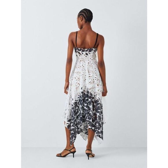 Elliatt Anchor Lace asymetric hemline White Dress Wedding Guest size S NWT$385 - Picture 2 of 7